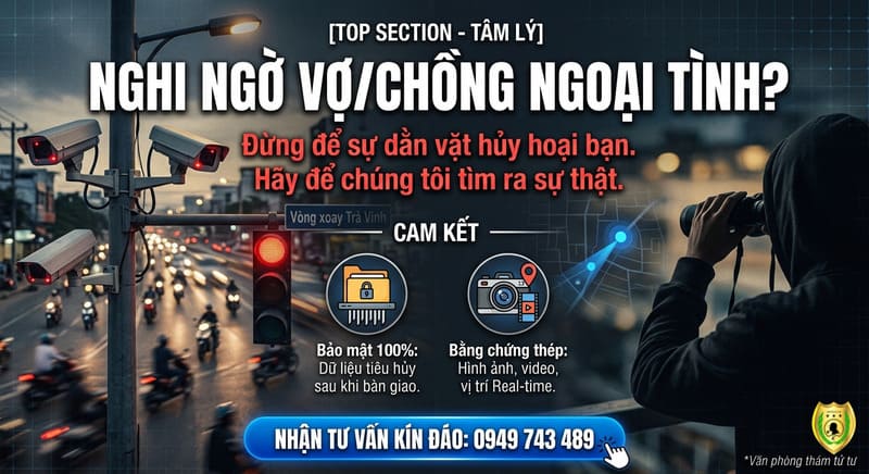 Theo dõi ngoại tình tại Trà Vinh Chuyên nghiệp