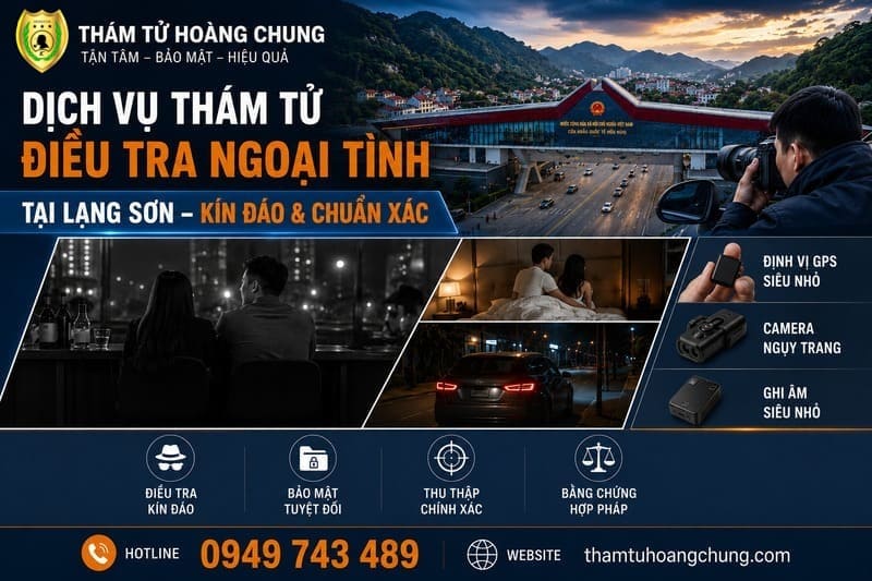 Dịch vụ thám tử điều tra ngoại tình tại Lạng Sơn