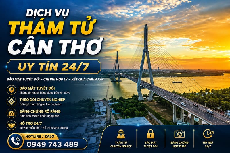 dịch vụ thuê thám tử theo dõi ngoại tình tại cần thơ uy tín