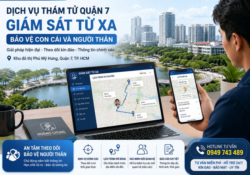 Dịch Vụ Thám Tử Quận 7 Giám Sát Từ Xa – Giải Pháp Bảo Vệ Gia Đình Hiệu Quả Trong Thời Đại Số