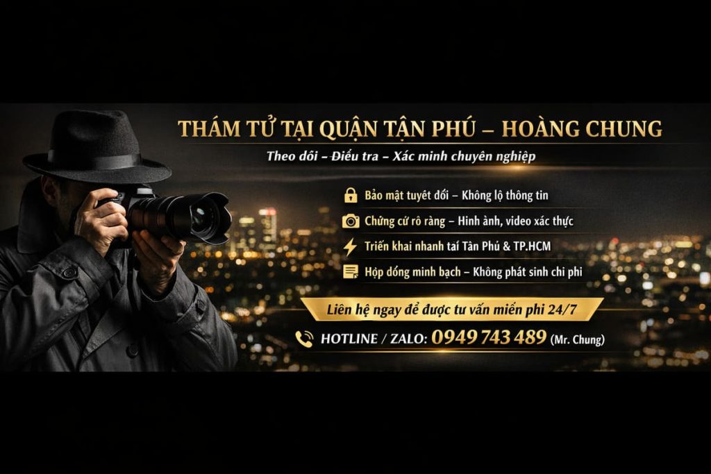 Dịch vụ thám tử tại Quận Tân Phú Uy Tín