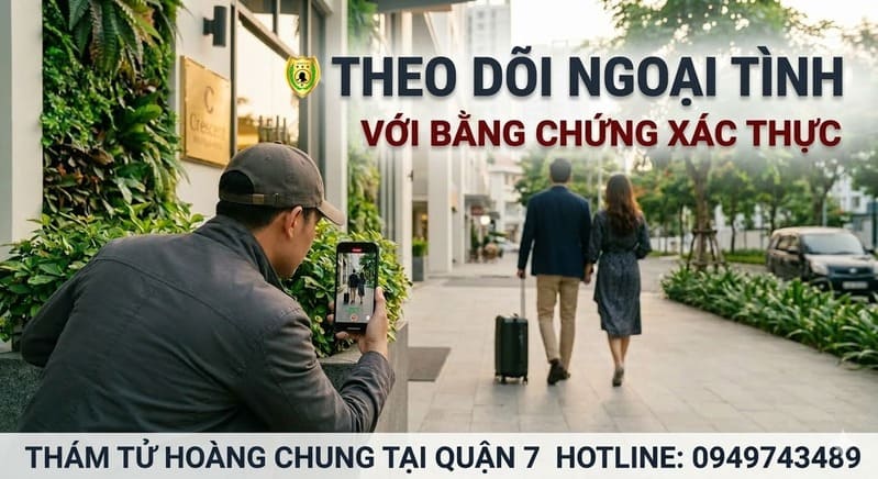 Thám tử Hoàng Chung tại Quận 7: Nghiệp vụ theo dõi ngoại tình chuyên nghiệp, bảo mật tuyệt đối với bằng chứng rõ nét