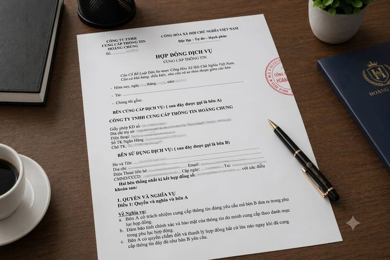 Hợp đồng làm việc minh bạch tại Văn phòng Thám tử Hoàng Chung