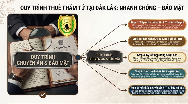 quy trình thuê thám tử tại đắk lắk uy tín chuyên nghiệp nhanh chóng