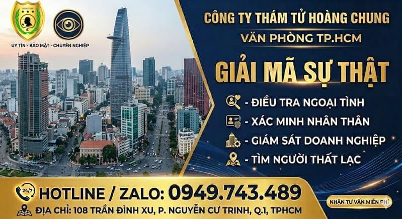 thám tử hoàng chung cung cấp Báo giá dịch vụ thám tử tại sài gòn tphcm minh bạch cam kết không phát sinh chi phí