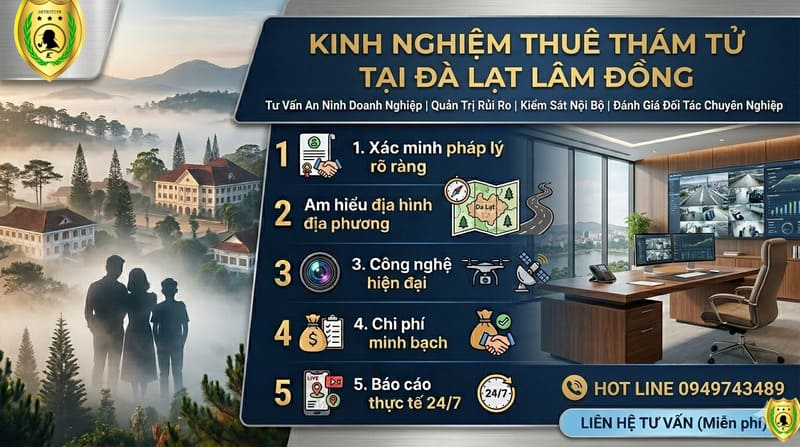 Thám tử hoàng chung chia sẽ kinh nghiệm thuê thám tử tại Đà Lạt Lâm Đồng