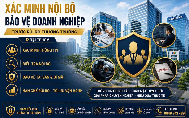 Xác minh nội bộ doanh nghiệp tại TPHCM giúp phát hiện rủi ro, bảo vệ tài sản và kiểm soát thông tin kinh doanh hiệu quả