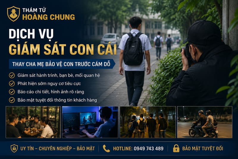 Thám tử Quảng Bình giám sát con cái giúp phụ huynh theo dõi và bảo vệ con trước những cám dỗ